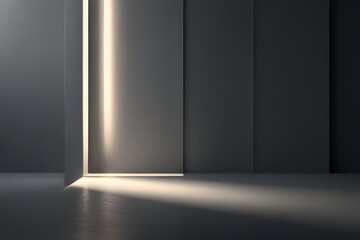 Gray background for product presentation with beautiful lights and shadows Generative AI