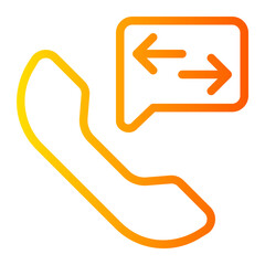 call forwarding gradient icon