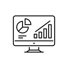Online Report vector icon