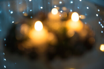 beautiful decorated Christmas candles