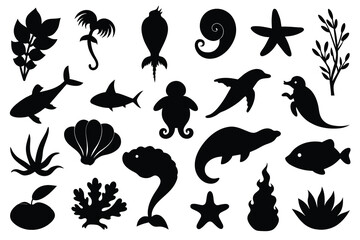 Fauna And Flora Of The Ocean Vectors