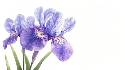Purple irises are a symbol of hope and new beginnings. They are also a popular choice for bouquets and arrangements.