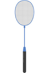 Badminton racket isolated on white background.