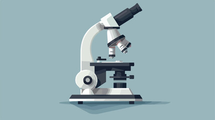 White emblem microscope icon vector illustraction design