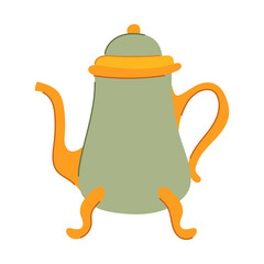 gulf arabic tea pot cartoon. saudi oman, uae traditional, object mug gulf arabic tea pot sign. isolated symbol vector illustration