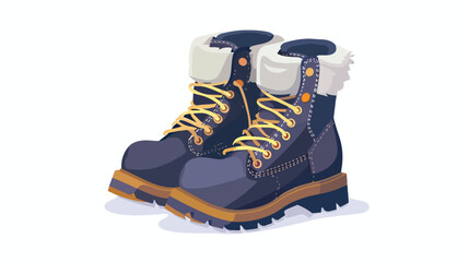 Winter boots isolated icon Vector illustration.