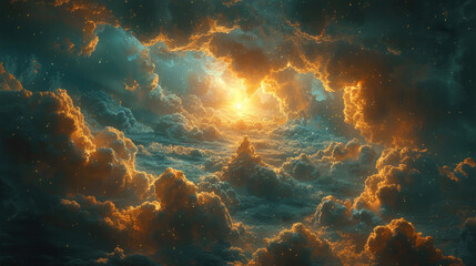 A tapestry of stars woven into the fabric of existence, each one a beacon of light guiding us on our spiritual journey through the night.