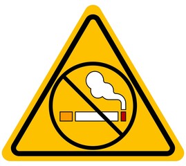 No smoking not allowed cigar cigarette warning sign background vector
