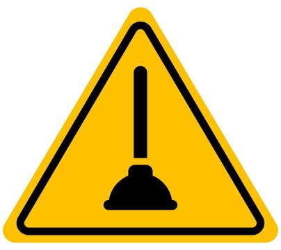 recommend clip art: Toilet plunger warning sign background vector