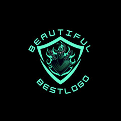 black and white shield