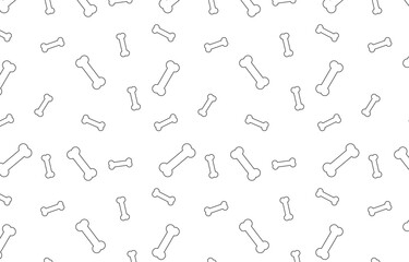 Seamless pattern with bone.Cute bones repeat pattern.Dog food vector wallpaper.