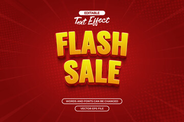 Flash sale editable vector text effect