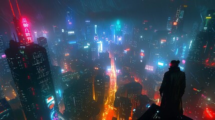 Immerse viewers in a Cyberpunk metropolis with a surreal twist, featuring towering neon skyscrapers, futuristic transportation, and mind-bending architecture, in a photorealistic digital rendering sty