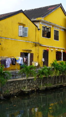 Hoi An Vietnam streets building unesco yellow home