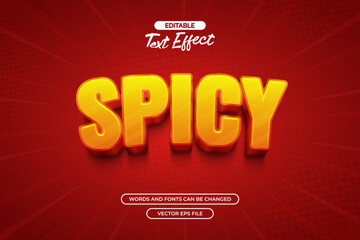 Spicy editable text effect