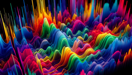 Rhythmic Colors: Dynamic Music Waveform Visualization
