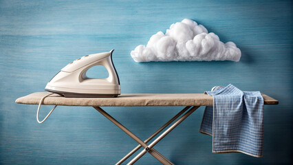 ironing clothes on board