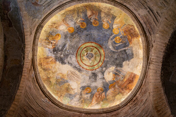 Ausflugsziel: Byzantinische, bedeutende Kirche in der Türkei, Demre: Decken Fresko in St. Nicholas...