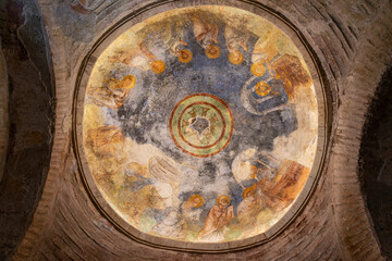 Ausflugsziel: Byzantinische, bedeutende Kirche in der Türkei, Demre: Decken Fresko in St. Nicholas Kilisesi - Heiliger Sankt Nikolaus