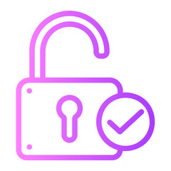 padlock line icon