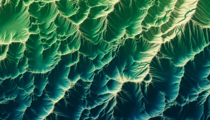 Rugged Seabed Texture in Green and Blue
