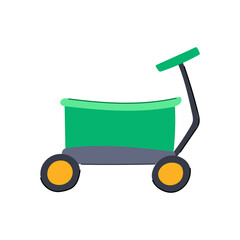 gift cart toy cartoon. retail buy, banner market, small consumer gift cart toy sign. isolated symbol vector illustration