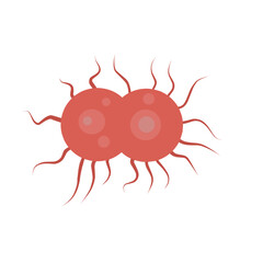 Bacteria Gonorrhea Vector Illustration 