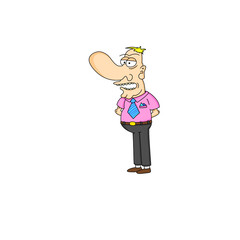 personnage (caricature) cadre dynamique. 