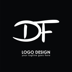DF DF Logo Design, Creative Minimal Letter DF DF Monogram