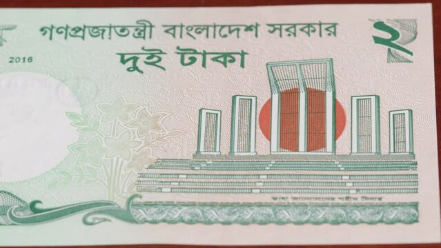 2 Bangladesh taka national currency money legal tender banknote bill 2