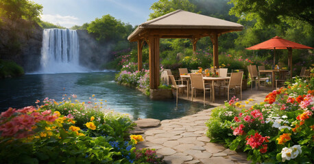 waterfall in the park