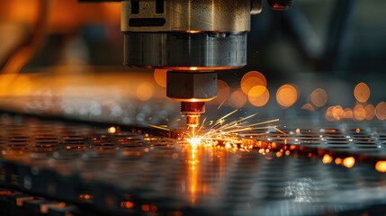 CNC Laser cutting of metal, modern industrial technology