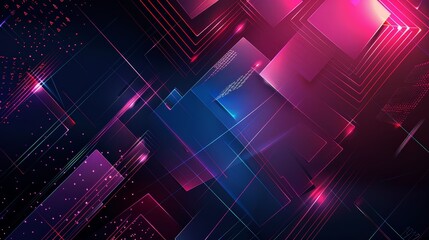 Dark Background With Pink and Blue Squares