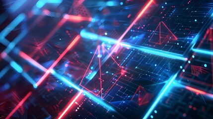 Obraz premium Abstract Background With Lines and Shapes