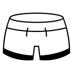 Swim beach short icon. 