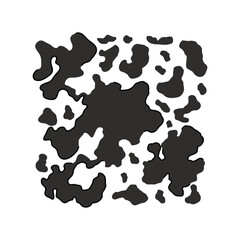 shape cow skin cartoon. dairy dalmatian, hide appaloosa, horse camo shape cow skin sign. isolated symbol vector illustration