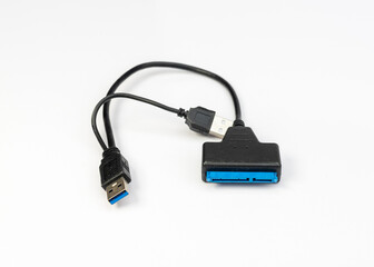 SATA USB clabe adaptor for hard drive data transfer