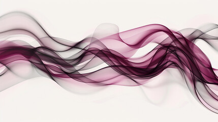 Smokey wavy abstract with rich burgundy and soft grey, providing a sophisticated and mature look on a solid white background.