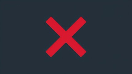 Cross with X Mark Icon: A combination of a red cross and an X mark, indicating negation or cancellation. Generative AI