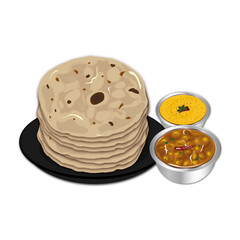 Chapathi served with Curry