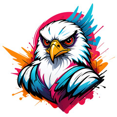 Obraz premium american eagle with flag