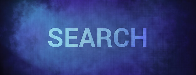 Search isolated on fabric blue banner background abstract