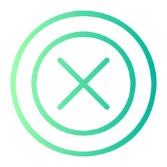 Obraz premium close gradient icon