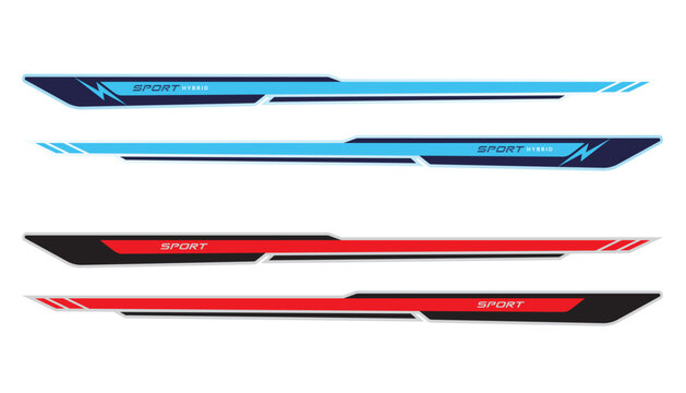 Sports stripes, car stickers. racing decals for tuning. wrap design for car vector