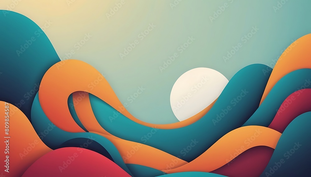 Poster Abstract vector Wave technological lines background with space of your text.