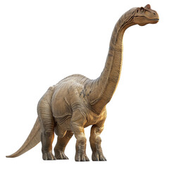 Obraz premium Apatosaurus model is depicted in a natural 3d render, transparent background, PNG