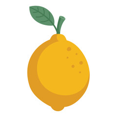 Lemon isolated on white background, vector illustration