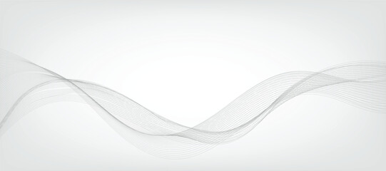 White gradient background with waves. EPS10