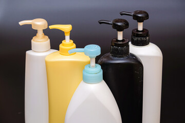 Luxury white cosmetic bottle pump mock up advertisment