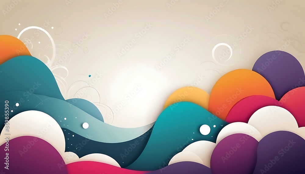 Poster abstract vector wave technological lines background with space of your text.